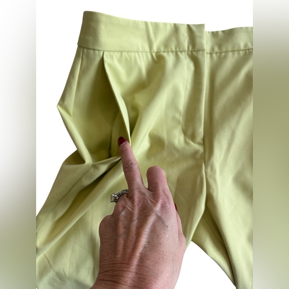 Zara High Waist Tapered Leg Pants in Lime Green - Picture 6 of 10